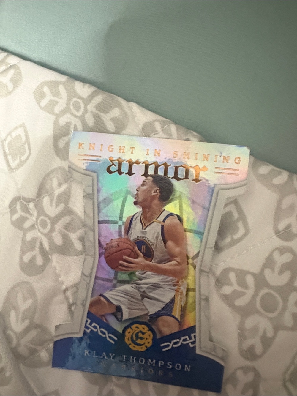 Panini Knights in Shining Armor Klay Thompson Holographic Blue White Gold